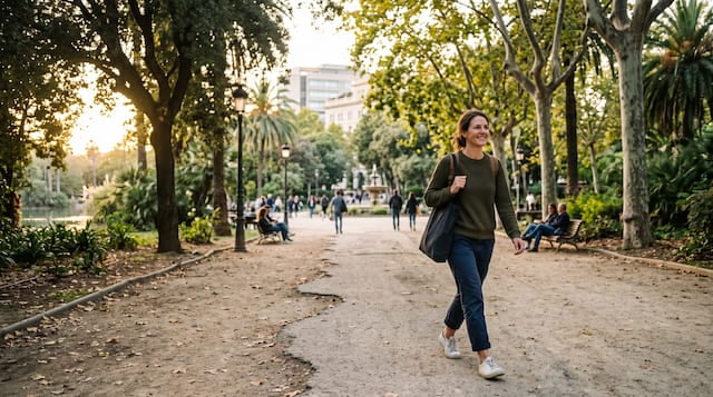 Paseo después del trabajo para romper con varias horas de sedentarismo